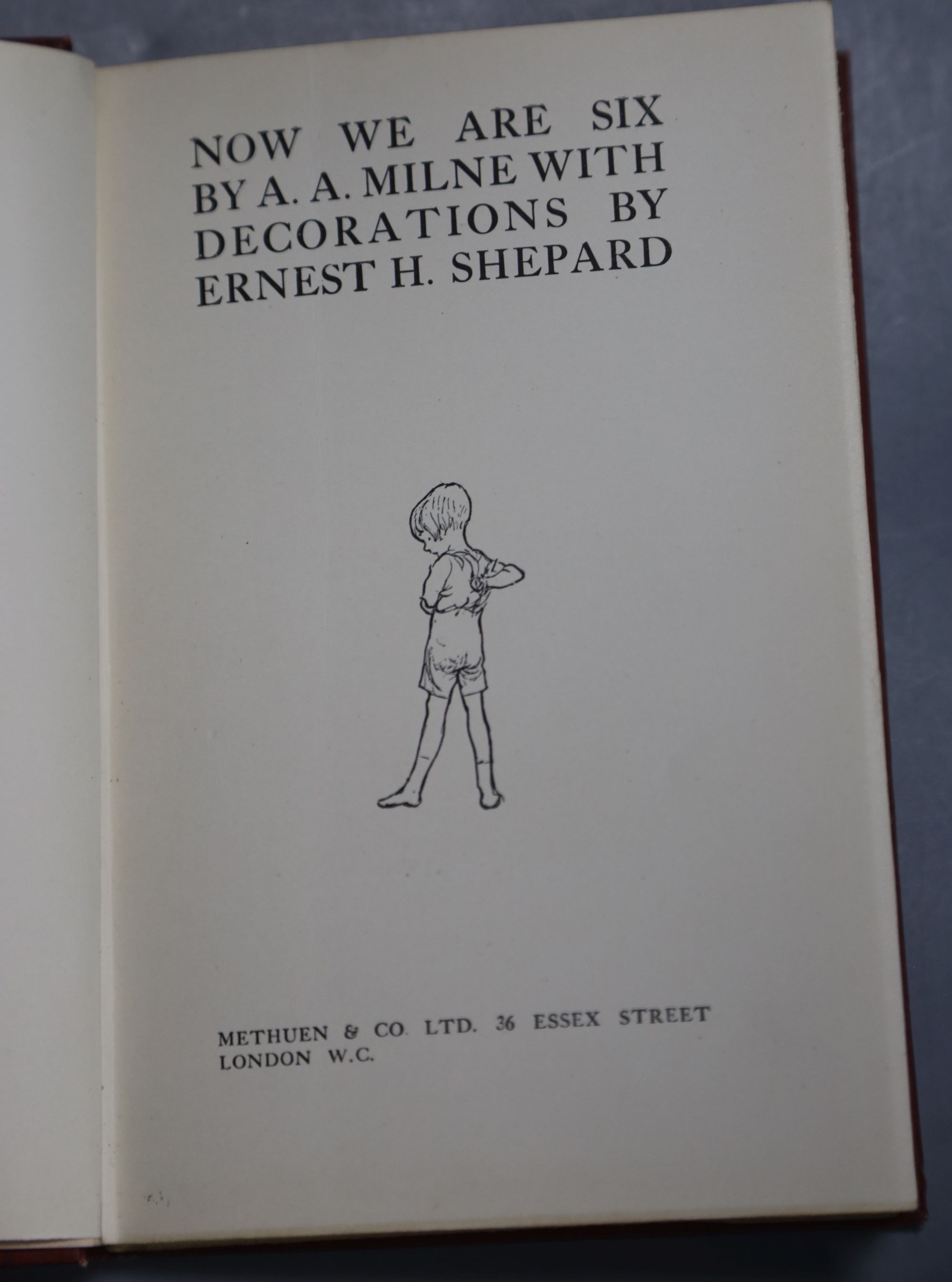 Milne, Alan Alexander - Now We Are Six, Ist edition, illustrated by Ernest H. Shepherd, London 1927 and When We Were Young, 2nd edition